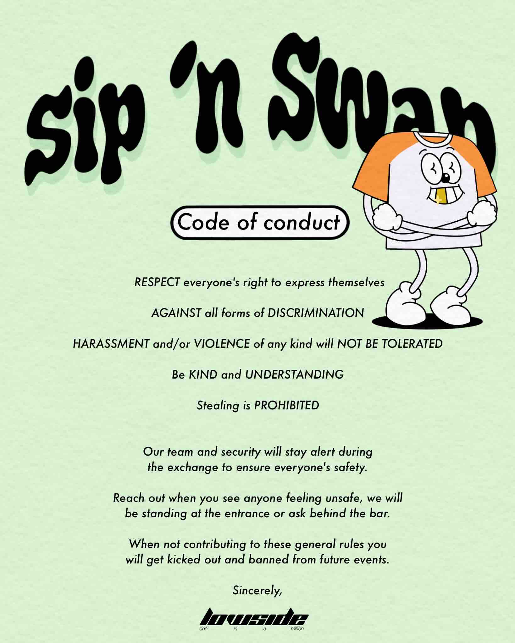 Lowside Sip 'n Swap' edition announcement
